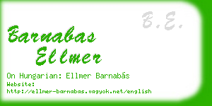barnabas ellmer business card